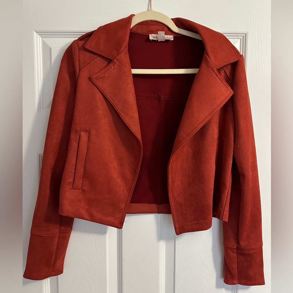 Philosophy Faux suede open jacket TAM XS